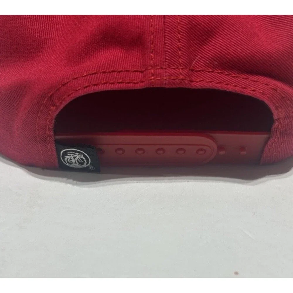 New Belgium Brewing Red Snapback Hat Employee Owned Cotton Cap